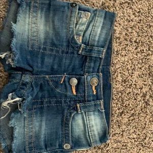 Little girls True Religion shorts sz 2